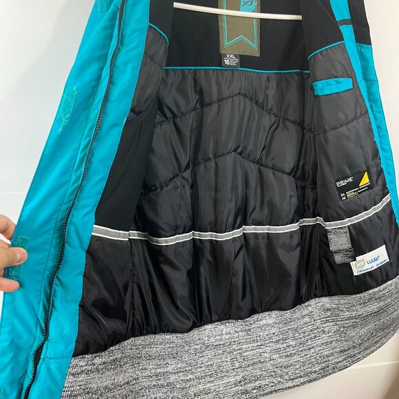 Orage Winter Jacket Youth XXL 16 Blue Ski Snowboard Hooded Warm - Picture 9 of 12